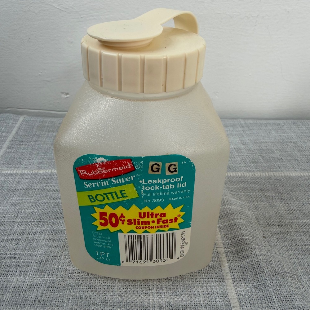 Vintage Rubbermaid Bottom Servin Saver‎ 1 Pint New Leak Proof NEW NOS